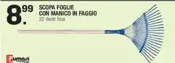 Brico OK Scopa foglie con manico in faggio offerta