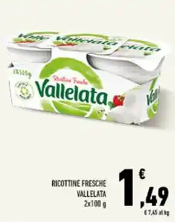 Conad Tuday Ricottine fresche Vallelata offerta