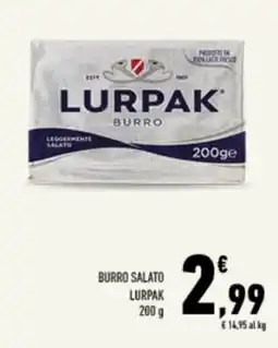 Conad Tuday Burro salato Lurpak offerta