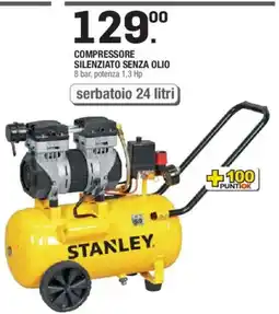 Brico OK Compressore silenziato senza olio Stanley offerta
