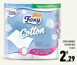 Conad Tuday Carta igienica Cotton Foxy offerta