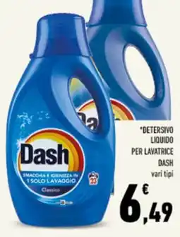 Conad Tuday Detersivo liquido per lavatrice Dash offerta
