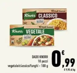 Conad Tuday Dado Knorr vegetale/classico/funghi offerta