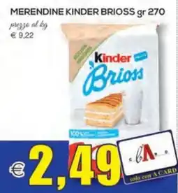 SuperOne Merendine Kinder Brioss offerta