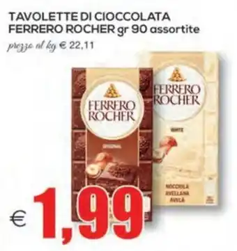 Tavolette di cioccolata Ferrero Rocher