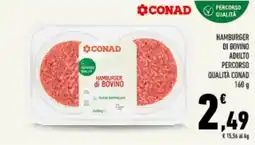 Conad Tuday Hamburger di bovino offerta