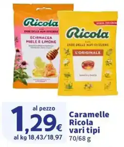 Ok Sigma Caramelle Ricola vari tipi offerta