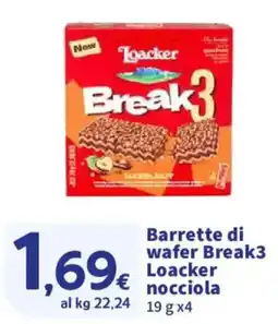 Ok Sigma Barrette di wafer Break3 Loacker nocciola offerta