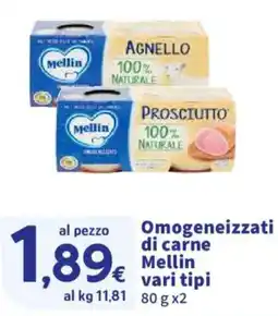 Ok Sigma Omogeneizzati di carne Mellin vari tipi offerta