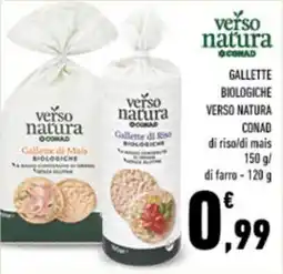 Conad Tuday Gallette di Mais Biologiche verso natura offerta