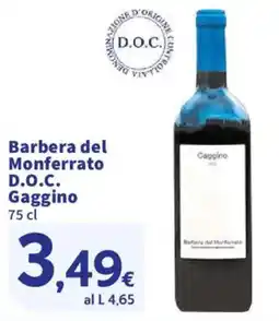 Ok Sigma Barbera del Monferrato D.O.C. Gaggino offerta