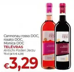 Maxi Nonna Isa Cannonau rosso DOC rosato DOC Monica DOC TeleVRAS offerta