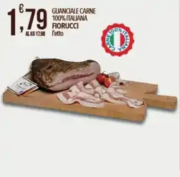 Iper Romagnolo Guanciale carne Fiorucci offerta