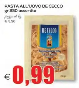 SuperOne Pasta all'uovo De Cecco offerta