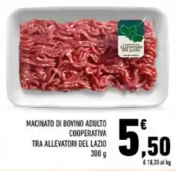 Conad Tuday Macinato di bovino adulto cooperativa tra allevatori del lazio offerta