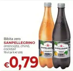 Maxi Nonna Isa Bibita zero Sanpellegrino aranciata, chinò, cocktail offerta