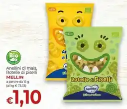 Maxi Nonna Isa Anellini di mais, Rotelle di piselli Mellin offerta