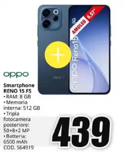 MediaWorld Oppo Smartphone RENO 15 FS offerta
