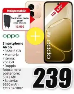 MediaWorld oppo Smartphone A6 5G offerta