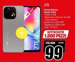 MediaWorld ZTE Smartphone Blade A35e offerta