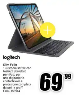MediaWorld logitech Slim Folio offerta