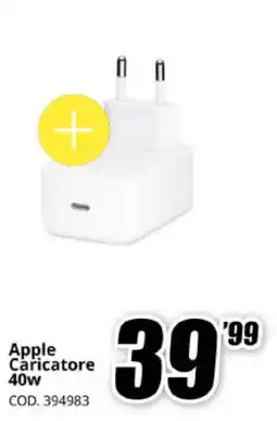 MediaWorld Apple Caricatore 40w offerta