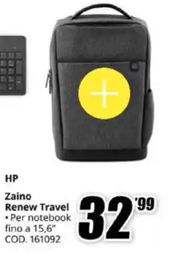 MediaWorld HP Zaino Renew Travel offerta