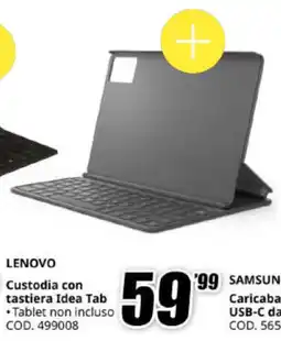 MediaWorld Lenovo Custodia con tastiera Idea Tab offerta