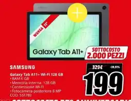 MediaWorld Samsung Galaxy Tab A11+ offerta