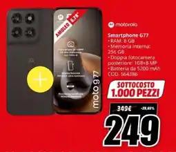 MediaWorld Smartphone Motorola G77 offerta