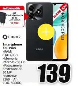 MediaWorld Honor Smartphone X5C Plus offerta
