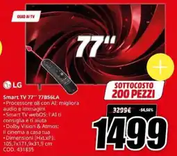 MediaWorld LG Smart TV 77" offerta