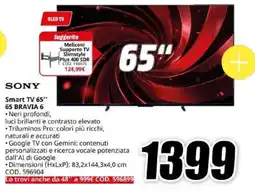 MediaWorld Sony Smart TV 65" offerta
