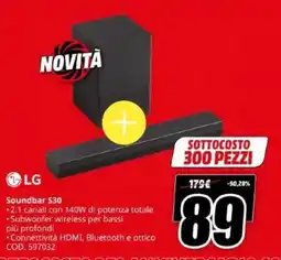 MediaWorld LG Soundbar S30 offerta