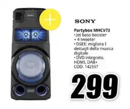 MediaWorld Sony Partybox MHCV73 offerta