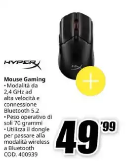 MediaWorld Mouse Gaming HyperX offerta