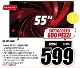 MediaWorld Samsung Smart TV 55" 55QN70H offerta