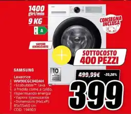 MediaWorld Lavatrice Samsung offerta