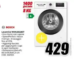 MediaWorld Lavatrice Bosch WAN28228IT offerta