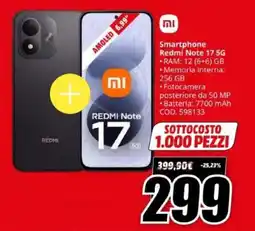 MediaWorld Smartphone Redmi Note 17 5G offerta