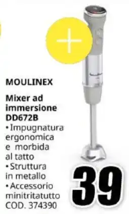 MediaWorld Moulinex Mixer ad immersione DD672B offerta