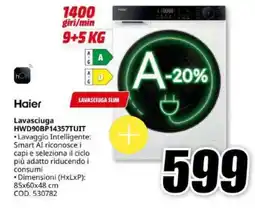 MediaWorld Haier Lavasciuga Slim offerta