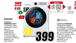 MediaWorld Samsung Lavatrice WW80FG5L32AH offerta