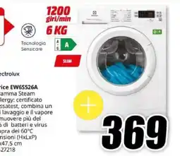 MediaWorld Electrolux lavatrice EW6SS26A offerta