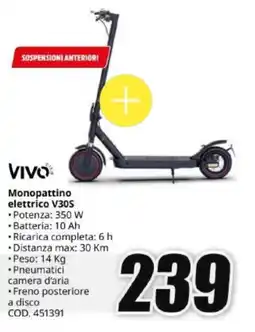 MediaWorld Vivo Monopattino elettrico V30S offerta