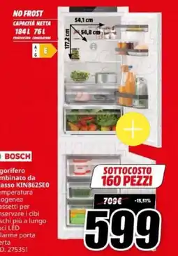 MediaWorld Frigorifero combinato Bosch offerta