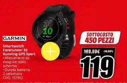 MediaWorld Garmin Smartwatch Forerunner 55 Running GPS Sport offerta