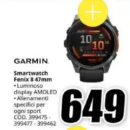 MediaWorld Garmin Smartwatch Fenix 8 47mm offerta