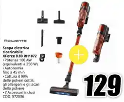 MediaWorld Scopa elettrica ricaricabile XForce 8.80 RH1872 offerta