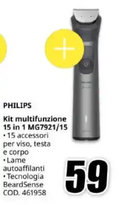 MediaWorld Philips Kit multifunzione 15 in 1 MG7921/15 offerta